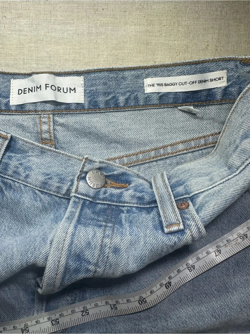 Denim Forum Light Blue Women’s Jean Shorts size 26 #cutoffs #denim #buttonfly - Picture 6 of 10